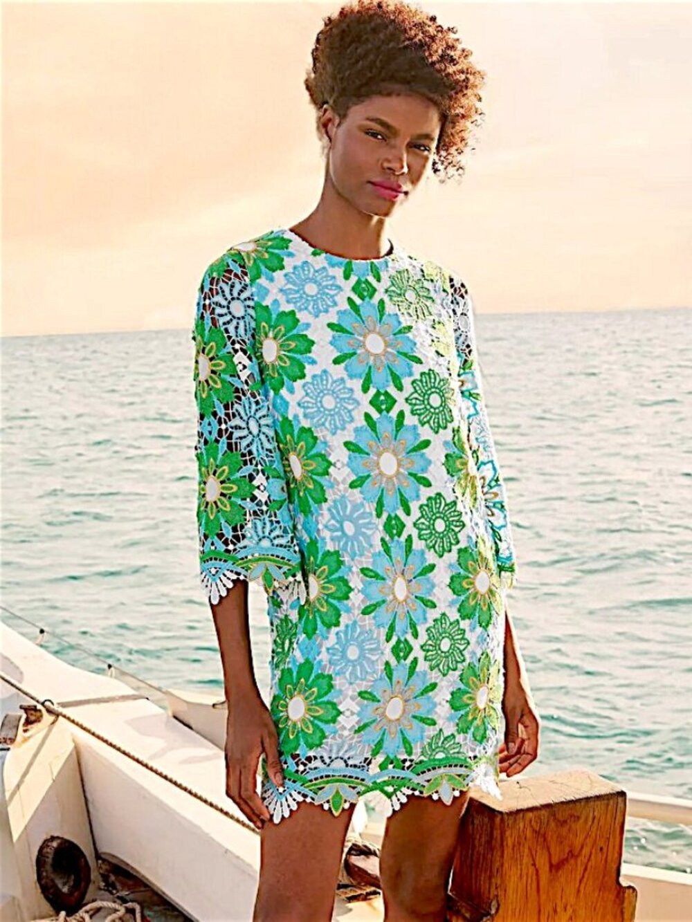 Lilly Pulitzer Jouri 3/4 Sleeve Lace Dress in  Putting Green NWT - Size 8
